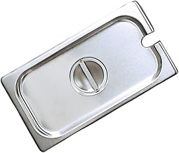 Adcraft Third Size Stainless Steel Steam Table Slotted Pan Cover