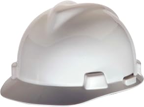 MSA V-Gard Hard Hats Front Brim Staz-On Pin-Lock Suspension White 463942-1 Each