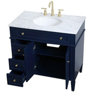 Elegant Decor 36" - Single / Blue,gold / Contemporary Bathroom Vanities