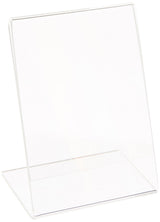 3" W x 4" H Vertical L-Shaped Sign Holder (10 Pack) by Azar Displays – 3 in W x 4 in Ch Vertical, Acrylic, Clear, Model 112736