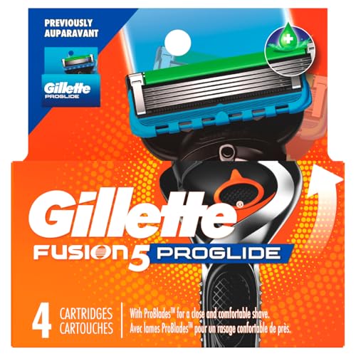 Gillette 4 Count (Pack of 1) / Orange / ProGlide Razor Blade Cartridges 4 Count Cartridges