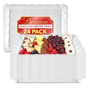 Stock Your Home 24 / 1 Pack Pack of 24 / Clear Serving Trays
