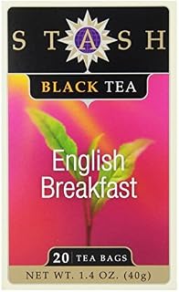 Tea English Breakfast Black Tea, 20 Count Tea Bags in Foil (Pack of 6) by Stash Tea [Foods]