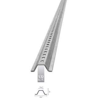 Post - U-Channel - Light-Duty - 6'L - Galvanized by Tapco – 6 feet, Recycled Steel, Galvanized, Model 100618**