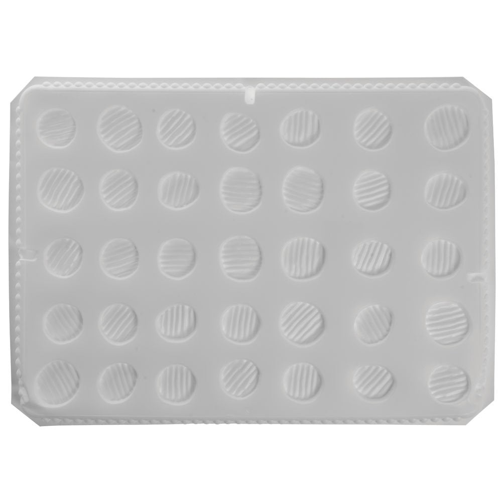 Squash Serrated Slices Puree Mold - 17" L x 11" W by CULINARY PUREE INC – Plastic, White, Model SQUASH SLICES