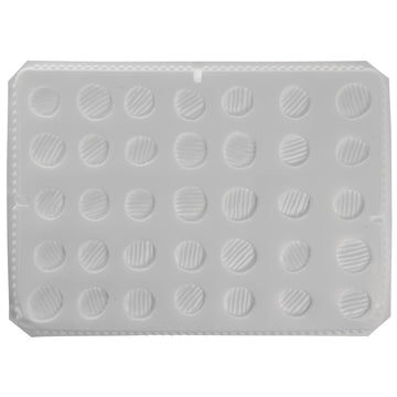 Squash Serrated Slices Puree Mold - 17" L x 11" W by CULINARY PUREE INC – Plastic, White, Model SQUASH SLICES