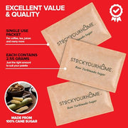 Stock Your Home Brown / 0.04 Ounce (Pack of 100) / 100 Brown Granulated Sugar
