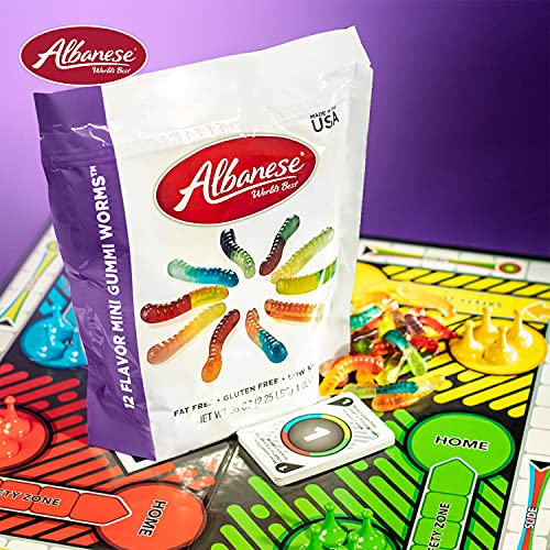 Albanese Mini Worms / 36 Ounce (Pack of 1) / Orange,blue,lime,pink Gummy Candy