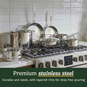 Cuisinart Stainless Steel / 1.4L, 2.4L, 2.8L, 7.6L, 20cm, 25cm / 11 Piece Cookware Sets