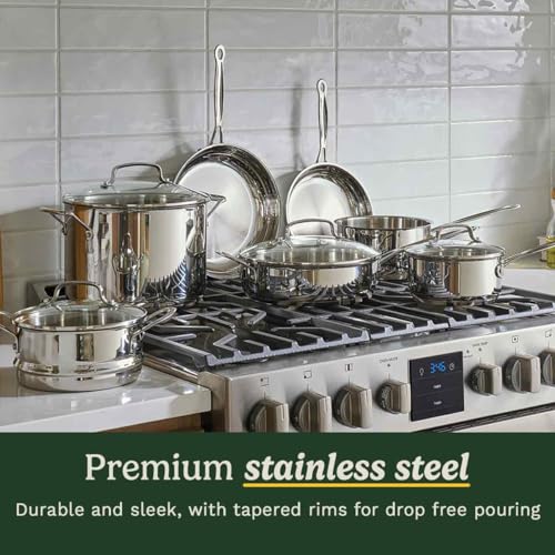 Cuisinart Stainless Steel / 1.4L, 2.4L, 2.8L, 7.6L, 20cm, 25cm / 11 Piece Cookware Sets