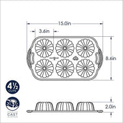 Nordic Ware Silver / 4.5 Cup / Anniversary Bundtlette Bundt Pans