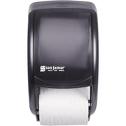 Duett Standard Bathroom Tissue Dispenser by San Jamar – Black, Model SJMR3500TBK