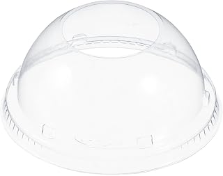 Dart 20LCDH Clear Dome Lid With Hole (Case of 1000)