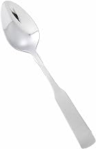 Winco 12-Piece Houston Teaspoon Set, 18-0 Stainless Steel | Dishwasher safe, Small bowl for tea or coffee service, Distinctive fiddle-shaped handle, Great for Desserts and Table Service