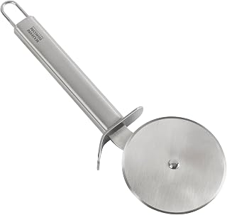 Kuhn Rikon Essential Pizza Cutter – Sharp Stainless Steel Wheel with Safety Guard – Effortless Slicing for Pizza, Flatbreads & Pastry