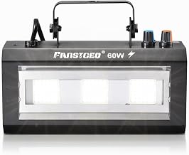 60W White LED Strobe Light Portable Stage Flash Lighting | Sound Activated & Auto Mode, Adjustable Speed & Sensitivity, Equipped with Hook, Perfect for Party Halloween Stage Club