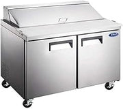 Adcraft GRSL-2D/60 Grista Double-Door Refrigerated Salad/Sandwich Prep Table, Stainless Steel, 115v