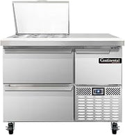 CRA43-9M-D Mighty Top Refrigerated Base Sandwich Unit, 43" W, With 9 Pan Openings & Drawers