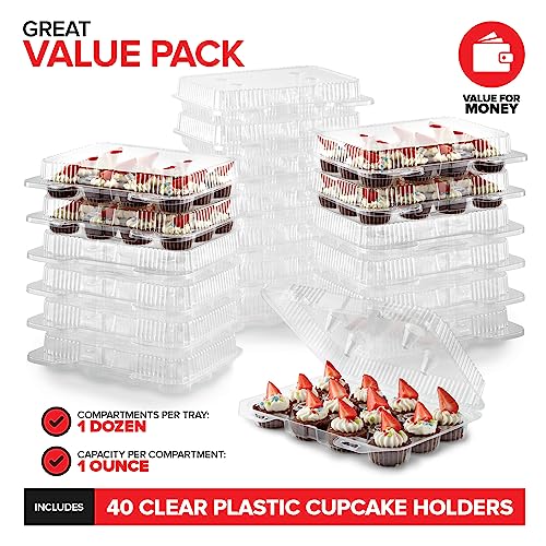 Stock Your Home 240 / 7.65 x 2 x 2 inches / Clear Cupcake Carriers