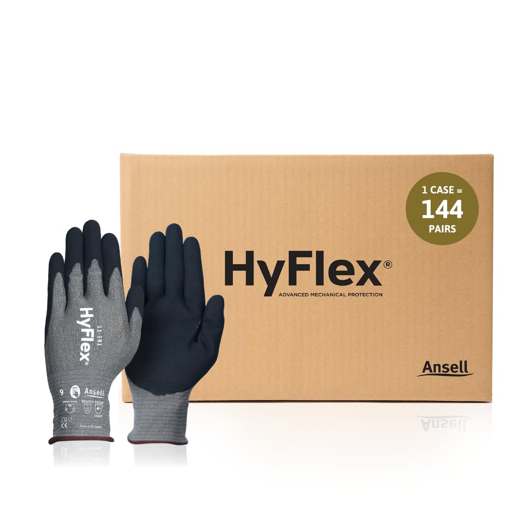 Ansell Size 10 / Grey & Black / 1 Safety Work Gloves