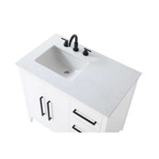 White Millie Bathroom Vanity by by Elegant Lighting – Solid wood and MDF, White, Model VF29336WH