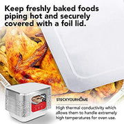 Stock Your Home 10 Pack w/ Lids / Silver / With Lids Disposable Cookware