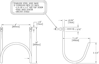 T&S Brass 002970-45 Hose Bracket and Mounting Hardware, Stainless Steel