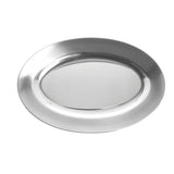 Silver Serving Tray Oval Stainless Steel - 8" L x 5" W by HUBERT – Stainless Steel, Silver