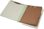 AbilityOne NSN5907103 - End Tab Classification Folder - Six-Part - Light Green
