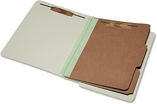 AbilityOne NSN5907103 - End Tab Classification Folder - Six-Part - Light Green