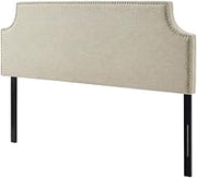 Furnifact Upholstered Fabric Queen Headboard with Soft Padding, Durable Frame, Elegant Design for Bedroom, Easy Installation, Comfortable Support