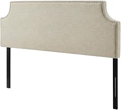 Furnifact Upholstered Fabric Queen Headboard with Soft Padding, Durable Frame, Elegant Design for Bedroom, Easy Installation, Comfortable Support