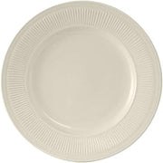 Tuxton China HEA-054 Plate, 5-1/2" Diameter, Round, Wide Rim, Embossed,Microwave and Dishwasher Safe, Oven Proof, Fully Vitrified, Ceramic, Hampshire, American White/Eggshell, Pack of 36