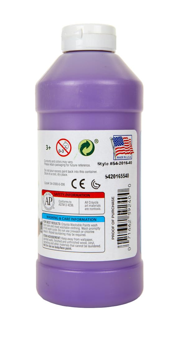 Crayola Violet / 1 / 16 Fl Oz (Pack of 1) Tempera & Poster Paint