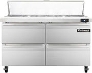 SW48-12C-D Sandwich Unit, 48" W, With 12 Pan Top Openings, 19" Cutting Board & Four Drawers