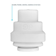 1/4 Inch OD Polypropylene End Cap by John Guest – 1 Count (Pack of 1), Plastic, White, Model PP4608WP