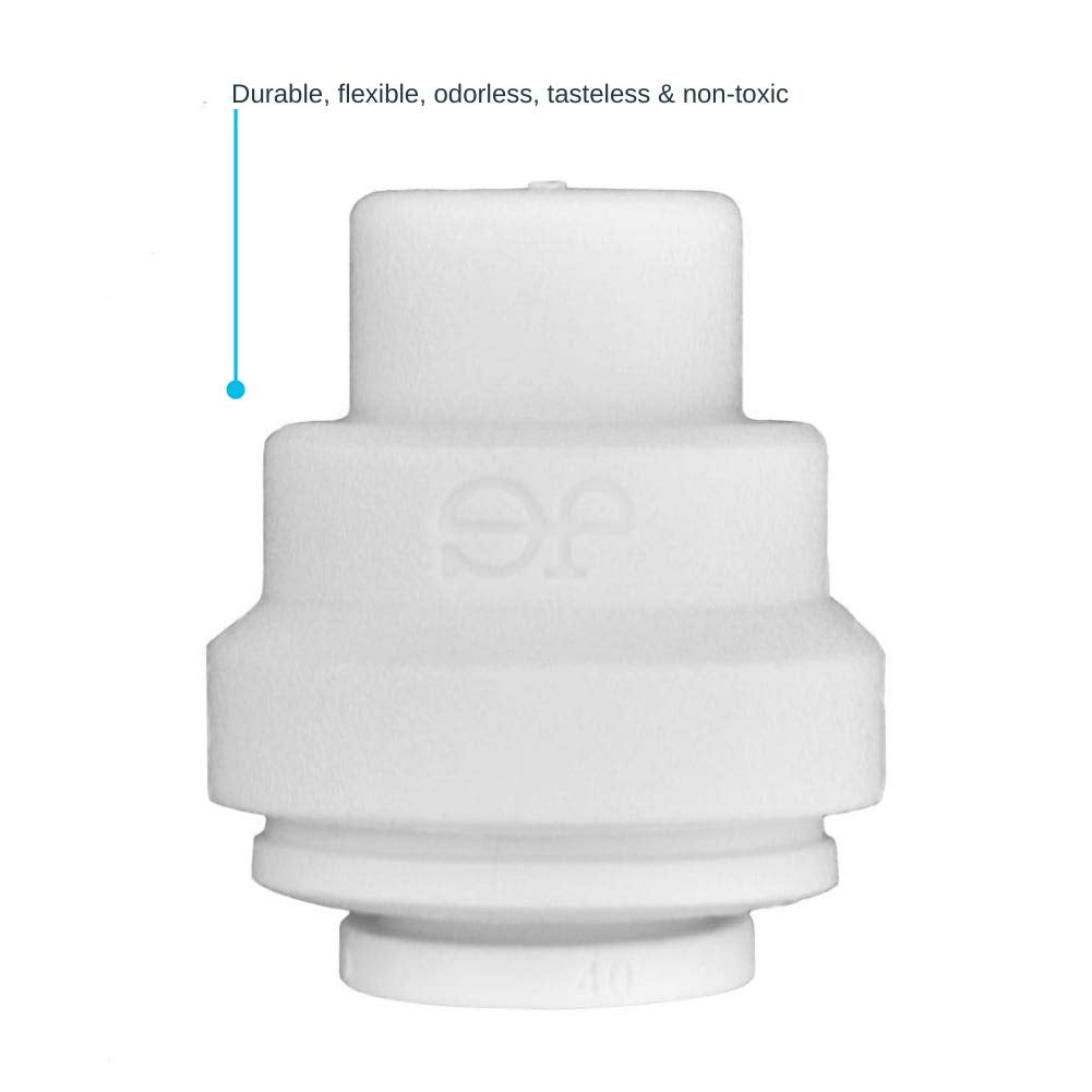 1/4 Inch OD Polypropylene End Cap by John Guest – 1 Count (Pack of 1), Plastic, White, Model PP4608WP