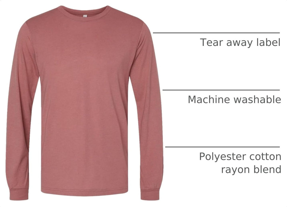 BELLA+CANVAS Mens Triblend Long Sleeve Tee by Bella + Canvas – 3X-Large, Polyester/airlume, Mauve Triblend, Model BNC-3513