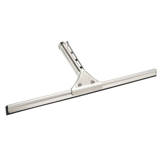 Libman Stainless Steel/Rubber Window Squeegee - 18"L by LIBMAN COMMERCIAL – Stainless Steel, Black, Model 71736001906