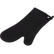 San Jamar Conventional Style / 15" Length / Black Oven Mitts