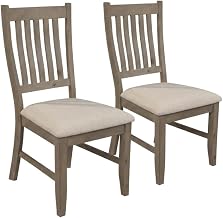 Starlight Canyon Home Solid Pine Side Chairs Set of 2, Farmhouse Wooden Dining Chairs for Kitchen and Dining Room, Natural