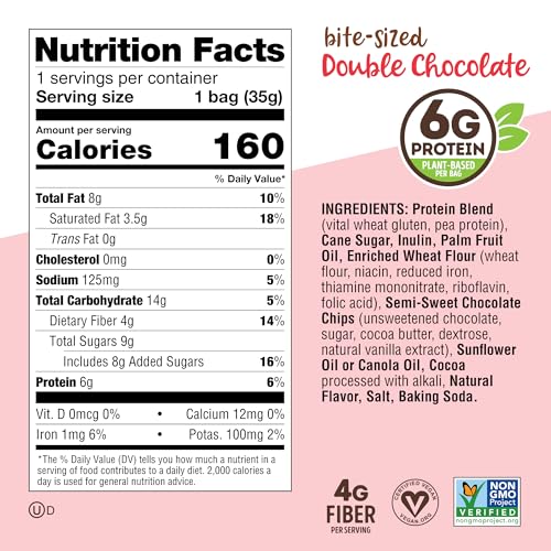 Lenny & Larry's Double Chocolate / 1.25 Ounce (Pack of 12) / Holiday Chocolate Chip