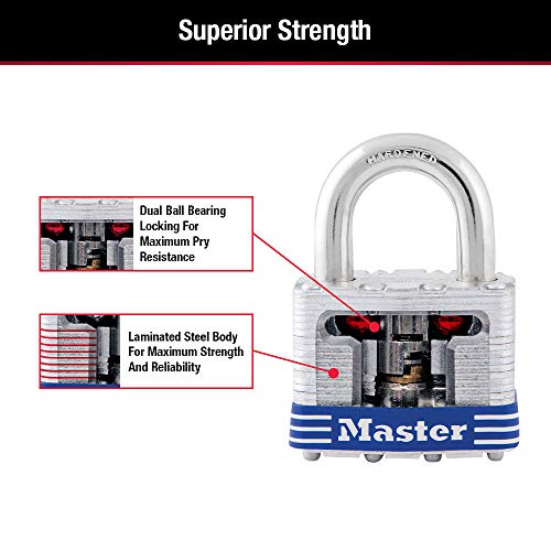 Master Lock Silver / 1 / 2 Pack Keyed Padlocks