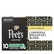 Peet's Coffee Luminosa Breakfast Blend / 10 Count (Pack of 1) / 1 Ground Coffee