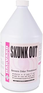Harvard Chemical 2552 Skunk Out Severe Odor Eliminator Liquid, Pleasant Odor, 1 Gallon Bottle, Clear (Case of 4)