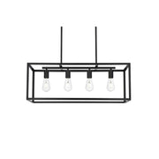 Judah Four Light Pendant Black by Lighting Design – Iron, Black