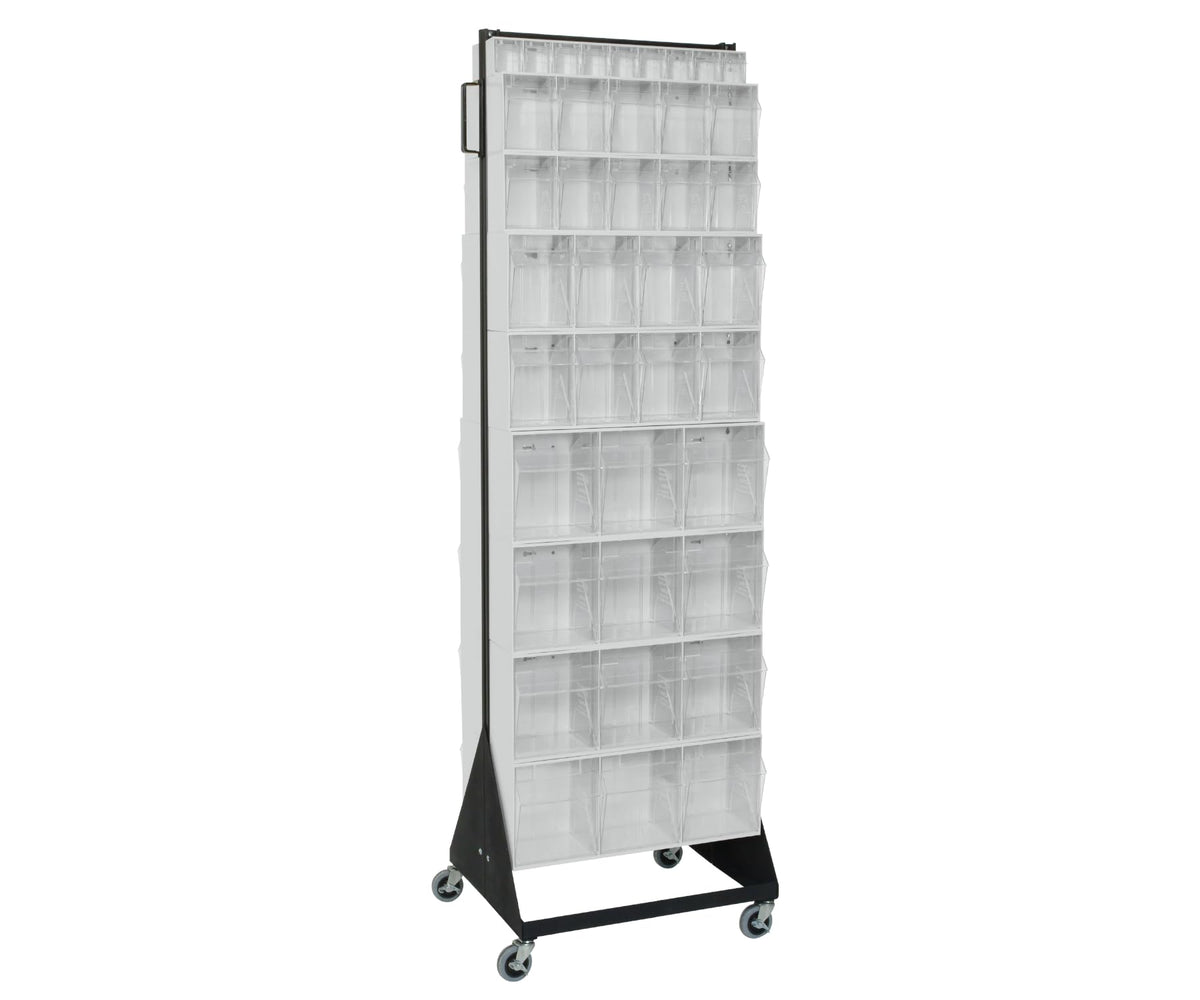 QUANTUM STORAGE SYSTEMS One Size / 18 White Tip Out Bins Multi-Sizes / Multi Standing Shelf Units