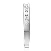 14k White Gold SOLID Channel Set Wedding Band - Size 8. by TWJC Wedding Collection – 14k White Gold,Gold, White, Model RG68W