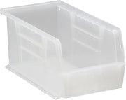 QUANTUM STORAGE SYSTEMS K-QUS230CL-8 8-PackStack and Hang Plastic Bin Storage Containers, 10" x 5" x 5", Clear