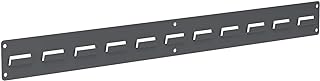 Akro-Mils 30632 Heavy Duty Wall Mount Garage Storage Steel Louvered Rail | Wall Storage Bin Hanging Organizer System for AkroBins, 32-Inch W x 3-Inch H, 2-Pack, Grey
